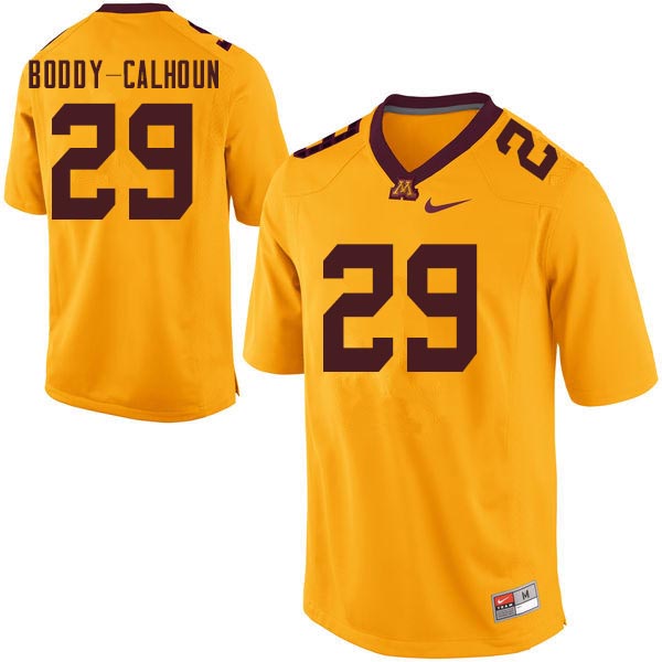 Men #29 Briean Boddy-Calhoun Minnesota Golden Gophers College Football Jerseys Sale-Gold - Click Image to Close